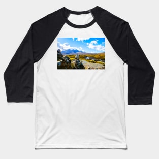 Stone cairn with Cuillins Baseball T-Shirt